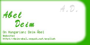 abel deim business card